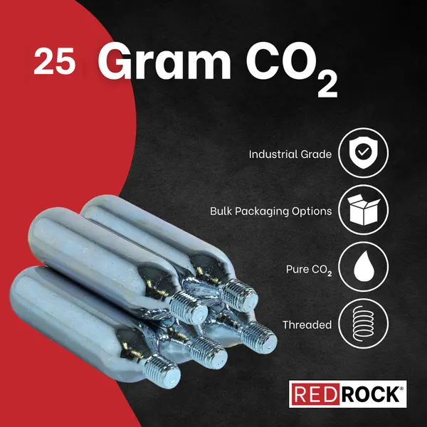 RedRock 25g Threaded CO2 Cartridges — Beverage Grade — photo 5