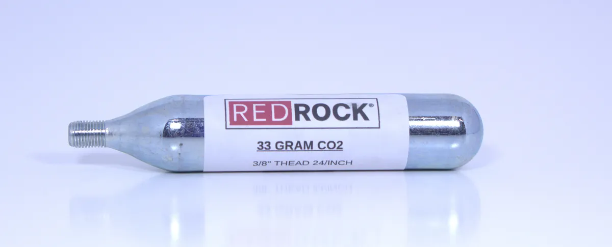 RedRock 33g Threaded CO2 Cartridges — 3/8" Neck