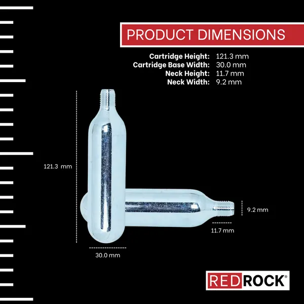 RedRock 38g (50cc) Threaded CO2 Cartridges — photo 3