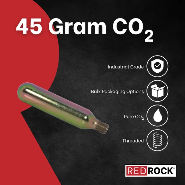 RedRock 45g (60cc) Threaded CO2 Cartridges — 5/8" — photo 2