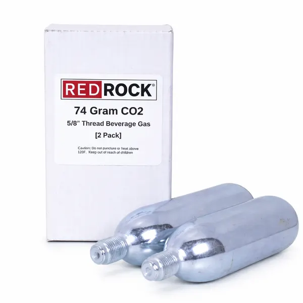 RedRock 74g Threaded CO2 Cartridges — Beverage Grade 5/8" — photo 1